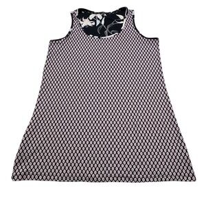 Jones New York Sleeveless Tank‎ Dress Large Floral Print Casual Travel Cruise